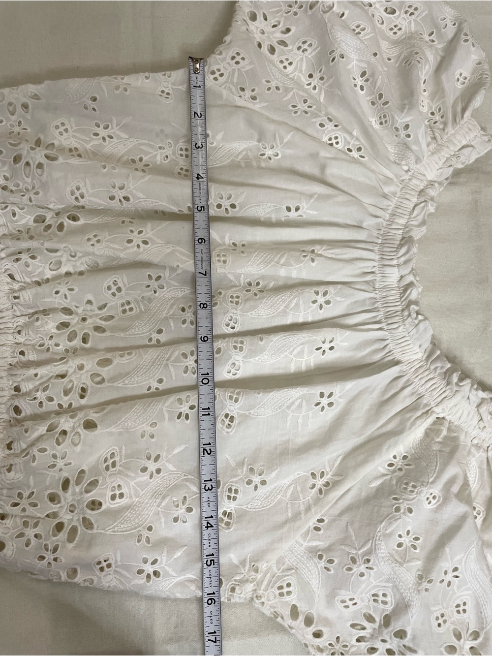 Spell White Broderie Puff-Sleeve Peasant Blouse - Picture 8 of 8